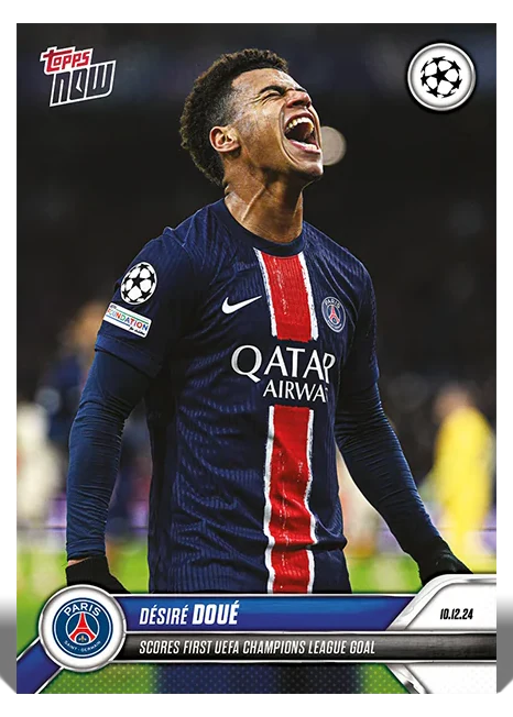 Désiré Doué 2024 UEFA Club Competitions Topps NOW card 64 base card front