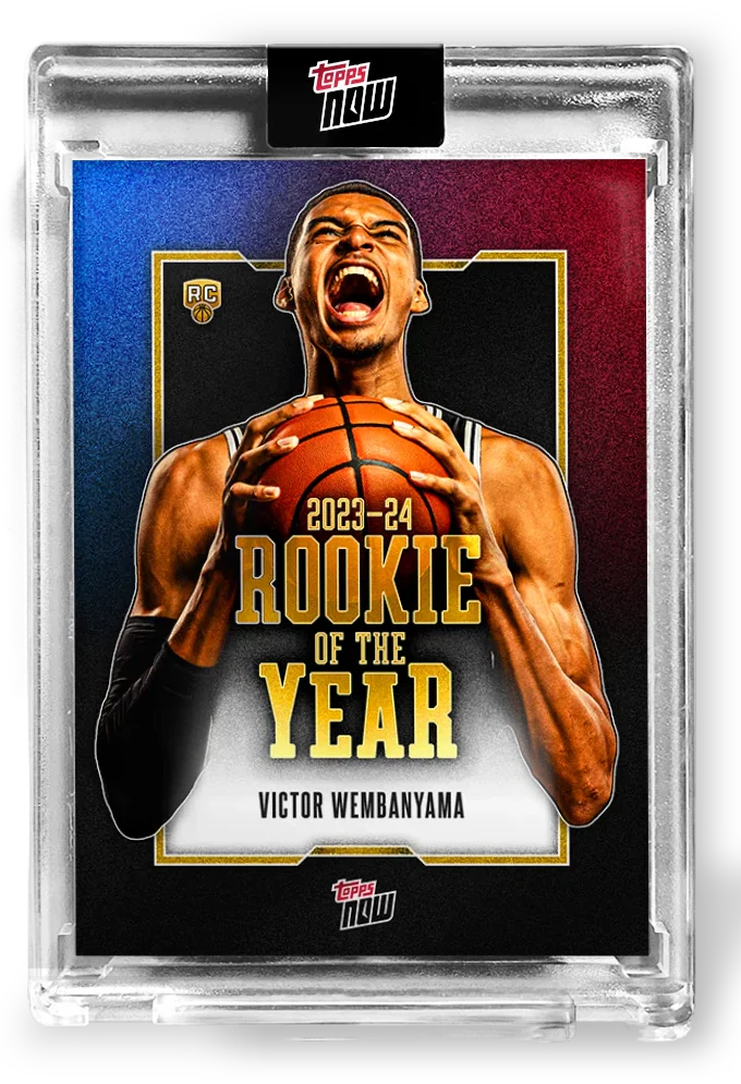 Victor Wembanyama 2023-24 Topps NOW Basketball VW-6 Rookie of the Year card