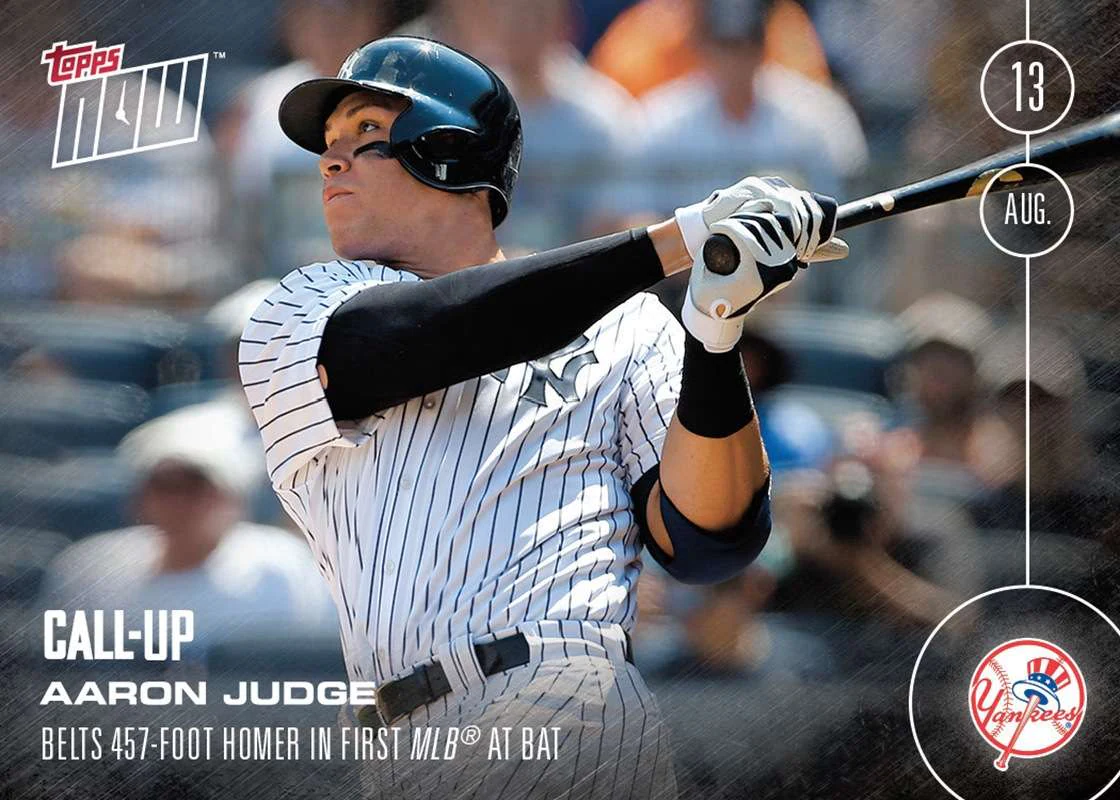 Aaron Judge 2016 MLB Topps NOW base card 353 first-at-bat home run