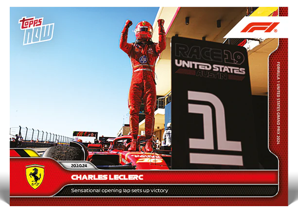 Charles Leclerc 2024 Formula 1 Topps NOW card 60