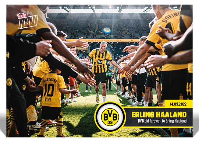 Erling Haaland 2022 BVB Topps NOW farewell card 6