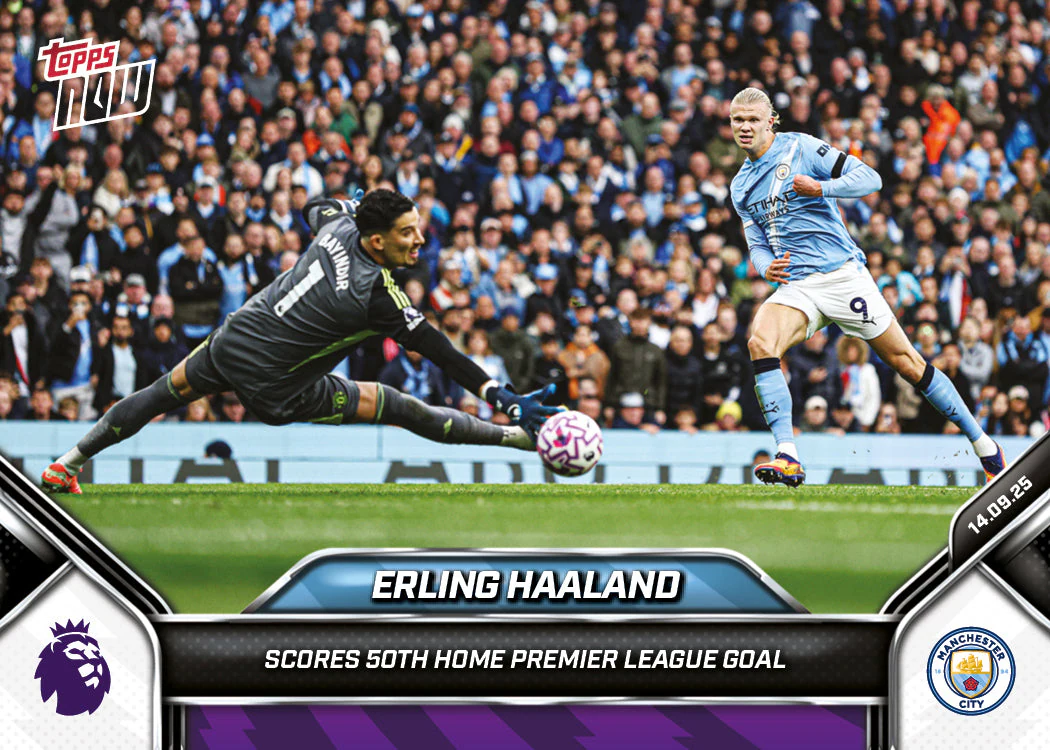 Erling Haaland 2025-26 Premier League Topps NOW card 20