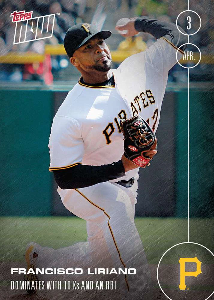 Francisco Liriano 2016 MLB Topps NOW inaugural base card 1