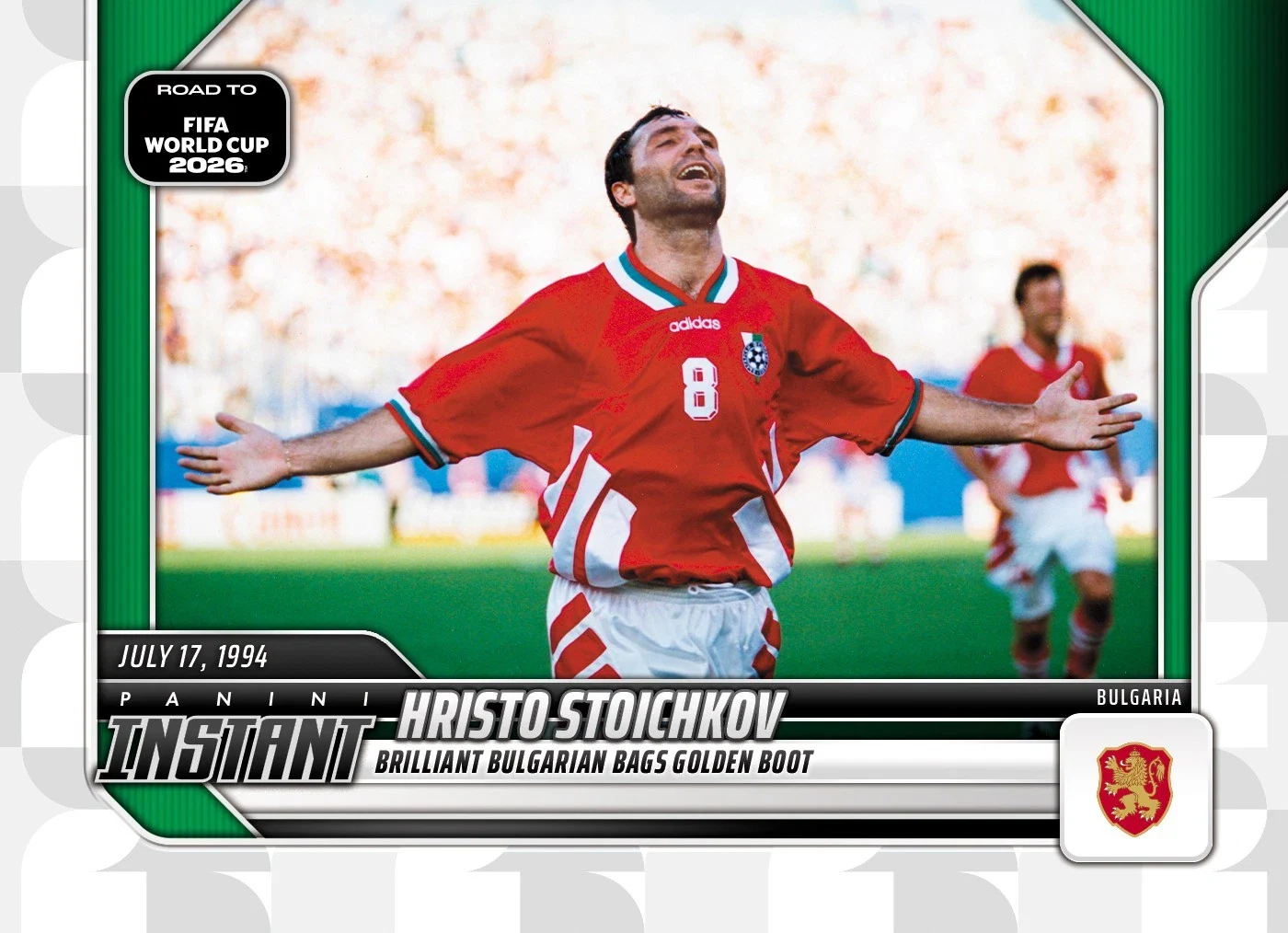 Hristo Stoichkov 2026 Panini Instant Road to FIFA World Cup card RTWC16
