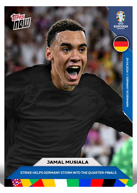 Jamal Musiala UEFA EURO 2024 Topps NOW card 34