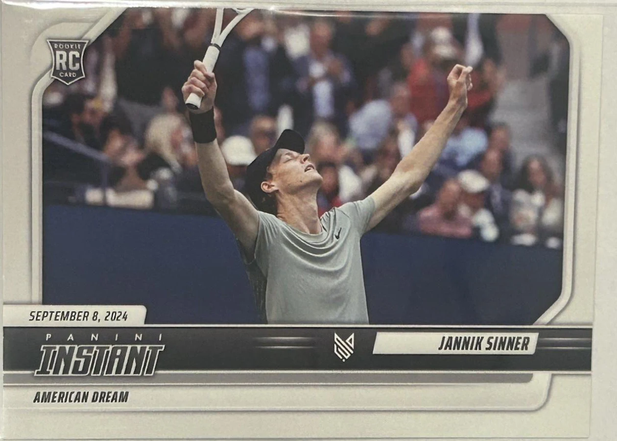Jannik Sinner 2024 Panini Instant Tennis rookie card JS-3 American Dream US Open champion