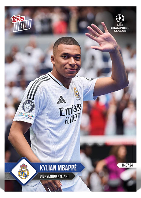 Kylian Mbappe 2024-25 UEFA Champions League Topps NOW card 141