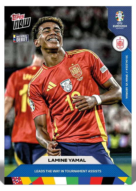 Lamine Yamal UEFA EURO 2024 Topps NOW card 38