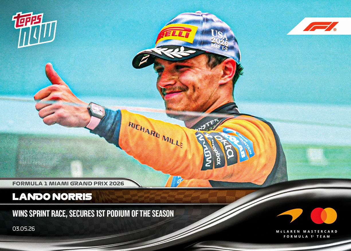Lando Norris 2026 Formula 1 Topps NOW card 26