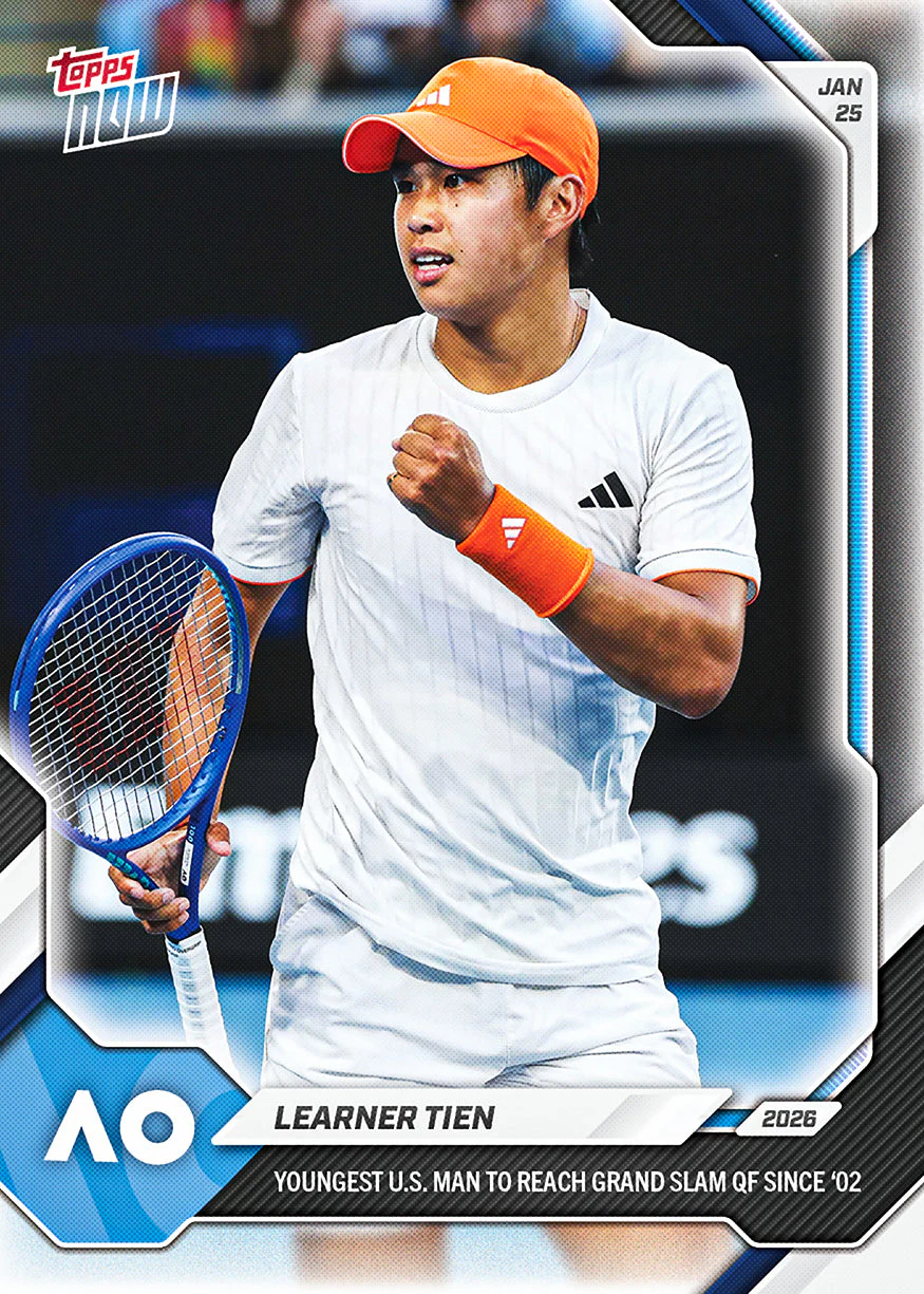 Learner Tien 2026 Tennis Topps NOW card 3
