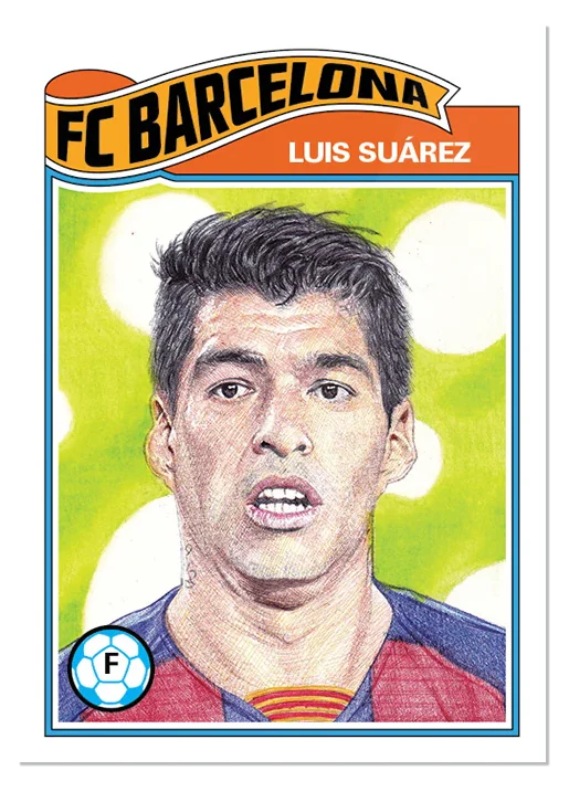 Luis Suarez 2020 UEFA Champions League Topps Living Set card 162