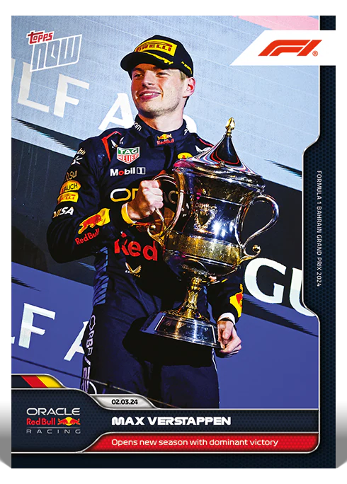 Max Verstappen 2024 Formula 1 Topps NOW card 1