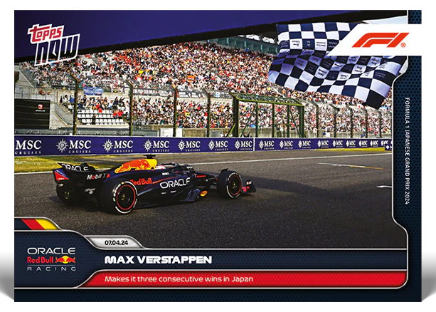 Max Verstappen 2024 Formula 1 Topps NOW card 8