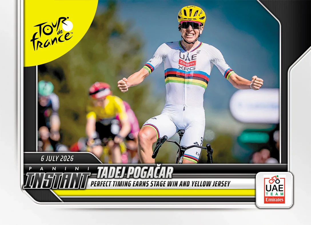 Tadej Pogačar 2026 Panini Instant Tour de France card 8 base card