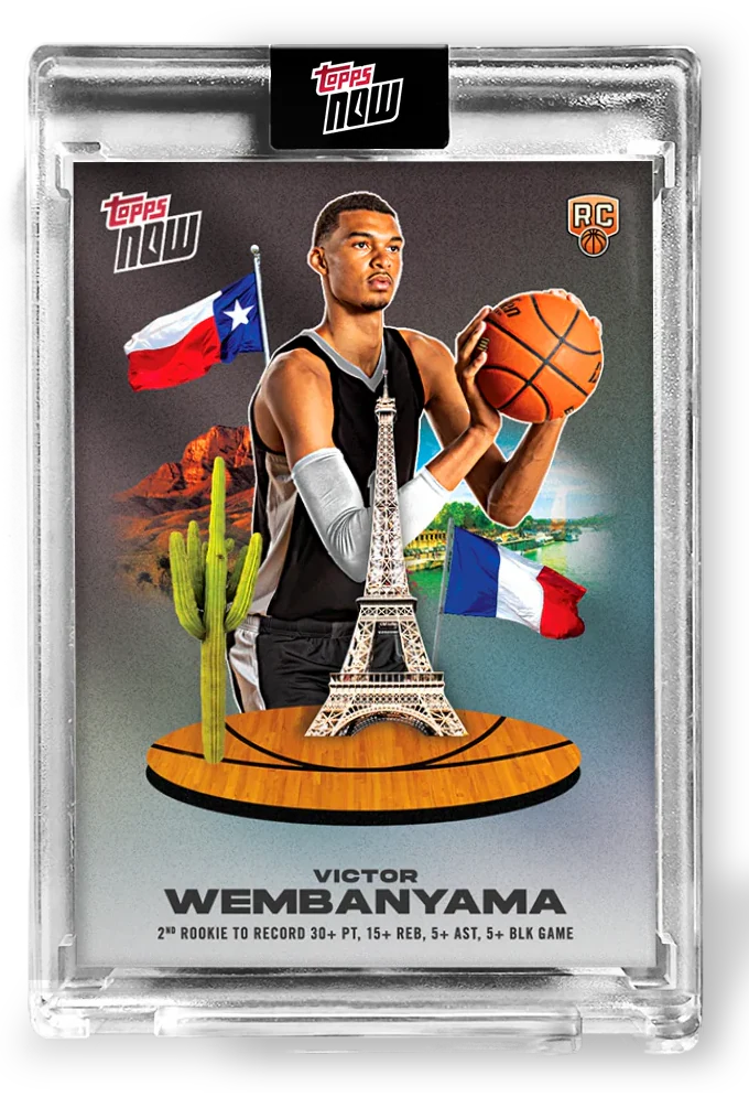 Victor Wembanyama 2023-24 Topps NOW Basketball VW-4 rookie card