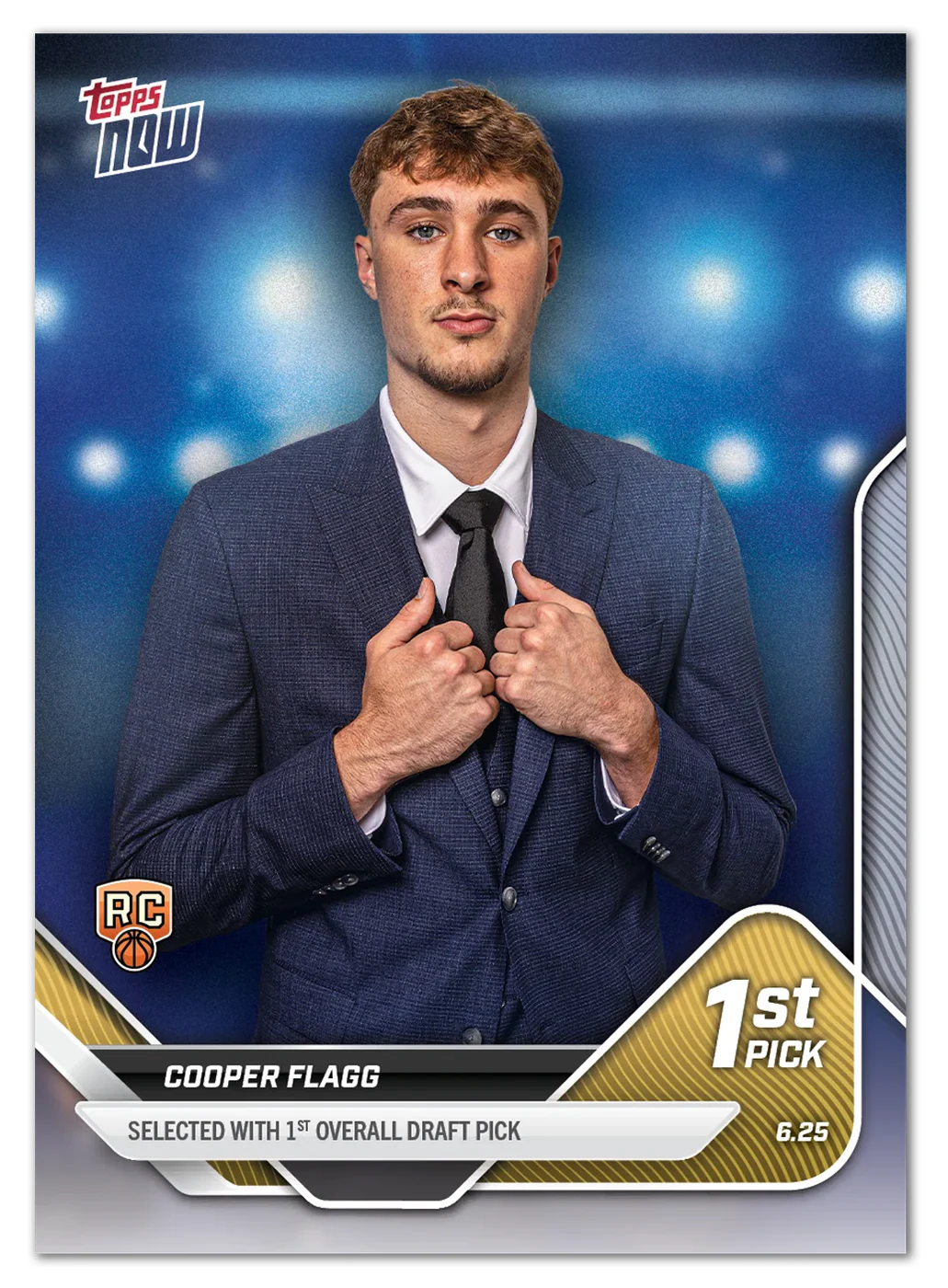 Cooper Flagg 2025 Topps NOW Basketball D1 first overall draft pick rookie card