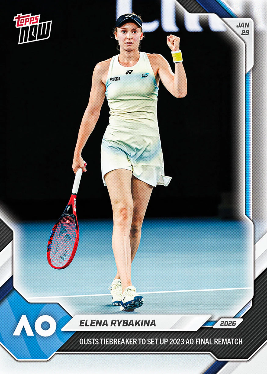 Elena Rybakina 2026 Tennis Topps NOW card 7