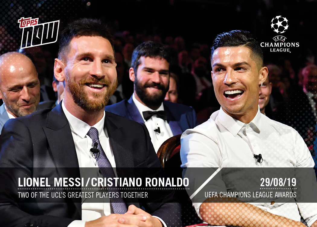 Lionel Messi and Cristiano Ronaldo 2019 UEFA Champions League Topps NOW card 7