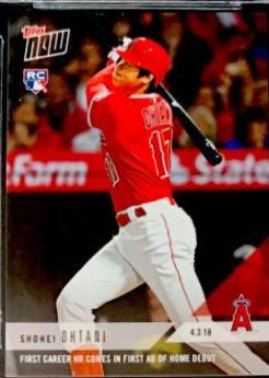 Shohei Ohtani 2018 MLB Topps NOW rookie card 32 first major-league home run