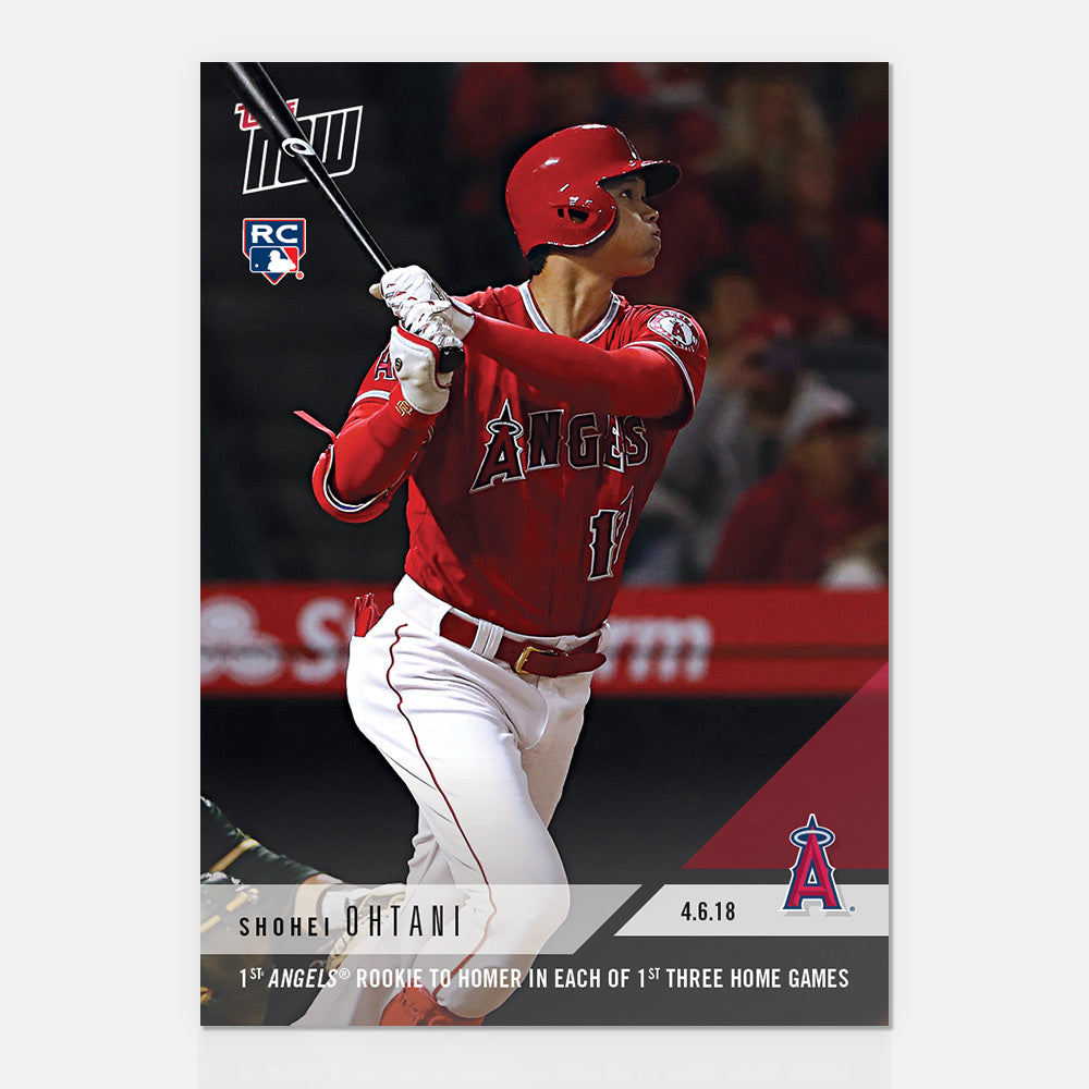 Shohei Ohtani 2018 MLB Topps NOW rookie card 42 home runs in first three home games