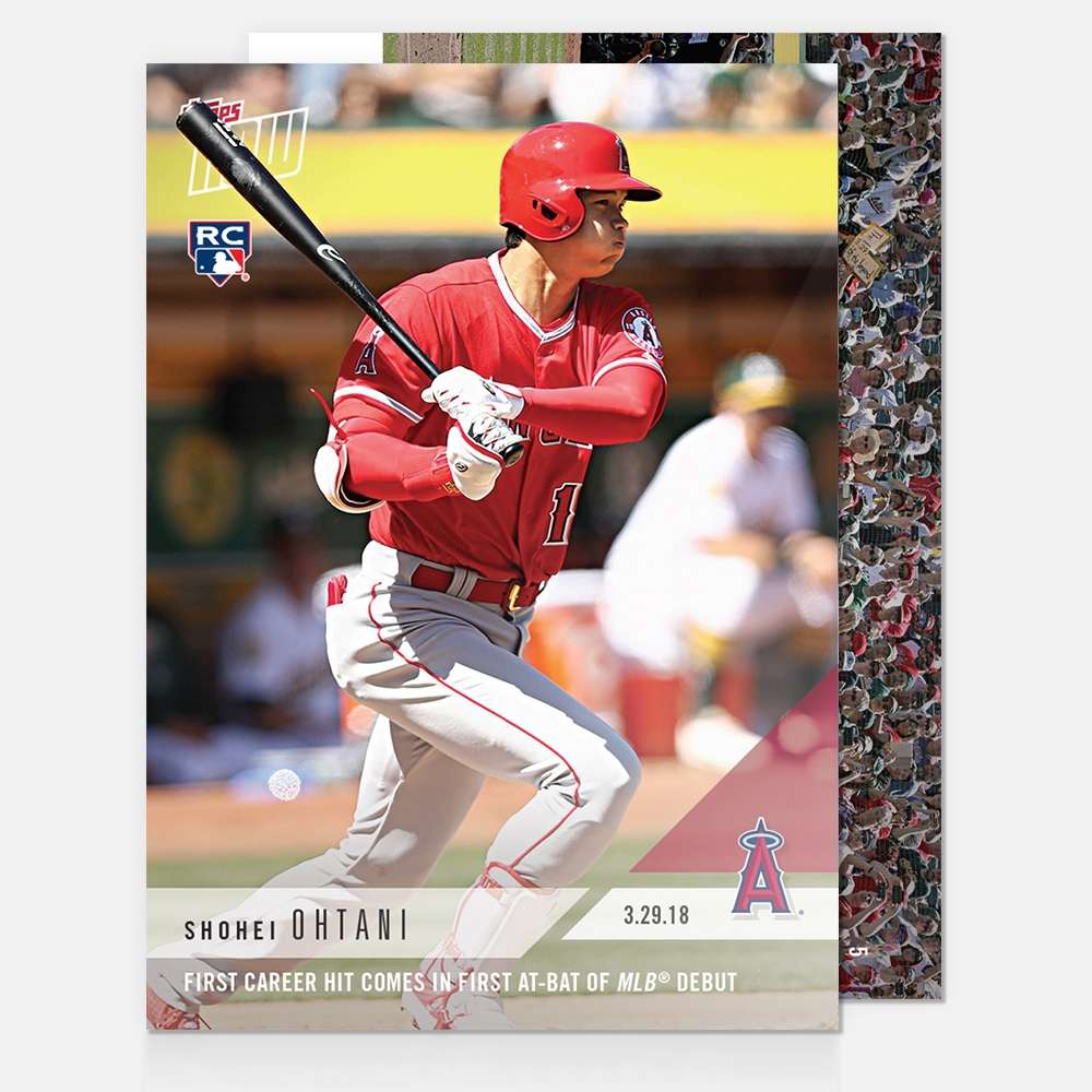 Shohei Ohtani 2018 MLB Topps NOW rookie card 5 first major-league hit