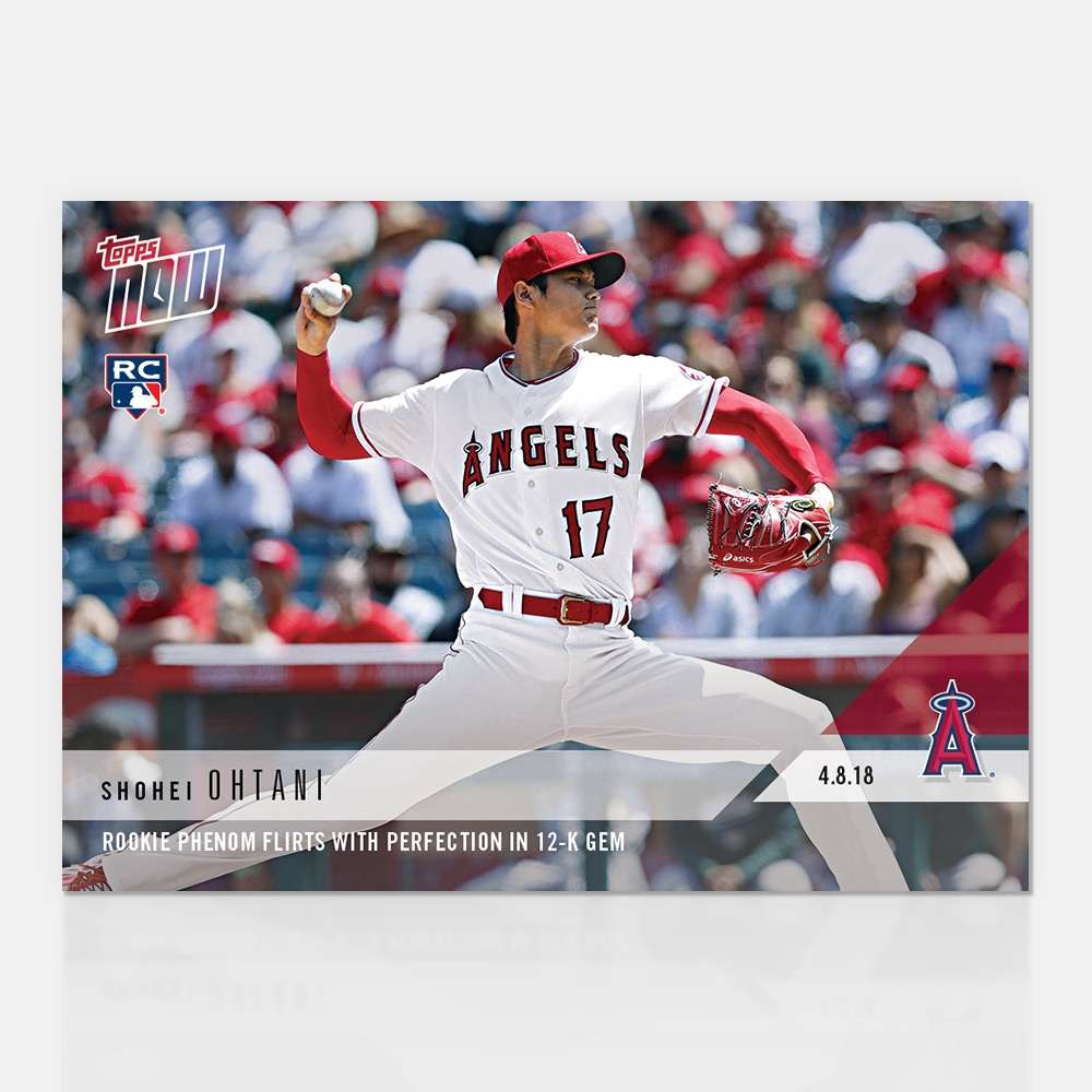 Shohei Ohtani 2018 MLB Topps NOW rookie card 53 twelve-strikeout start
