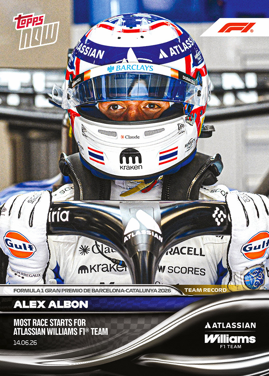 Alex Albon 2026 Formula 1 Topps NOW card 40