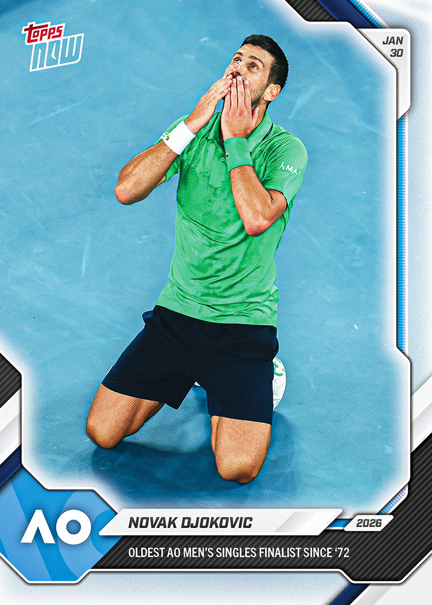Novak Djokovic 2026 Topps NOW Tennis card 9 image variation