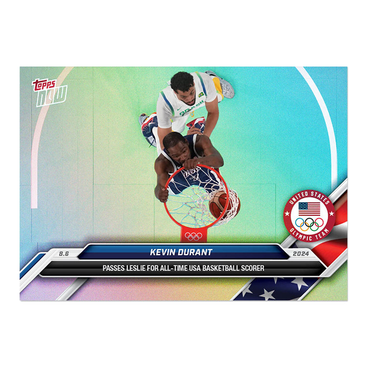 Kevin Durant 2024 Olympic Games Topps NOW card 20 image variation limited to 489 copies