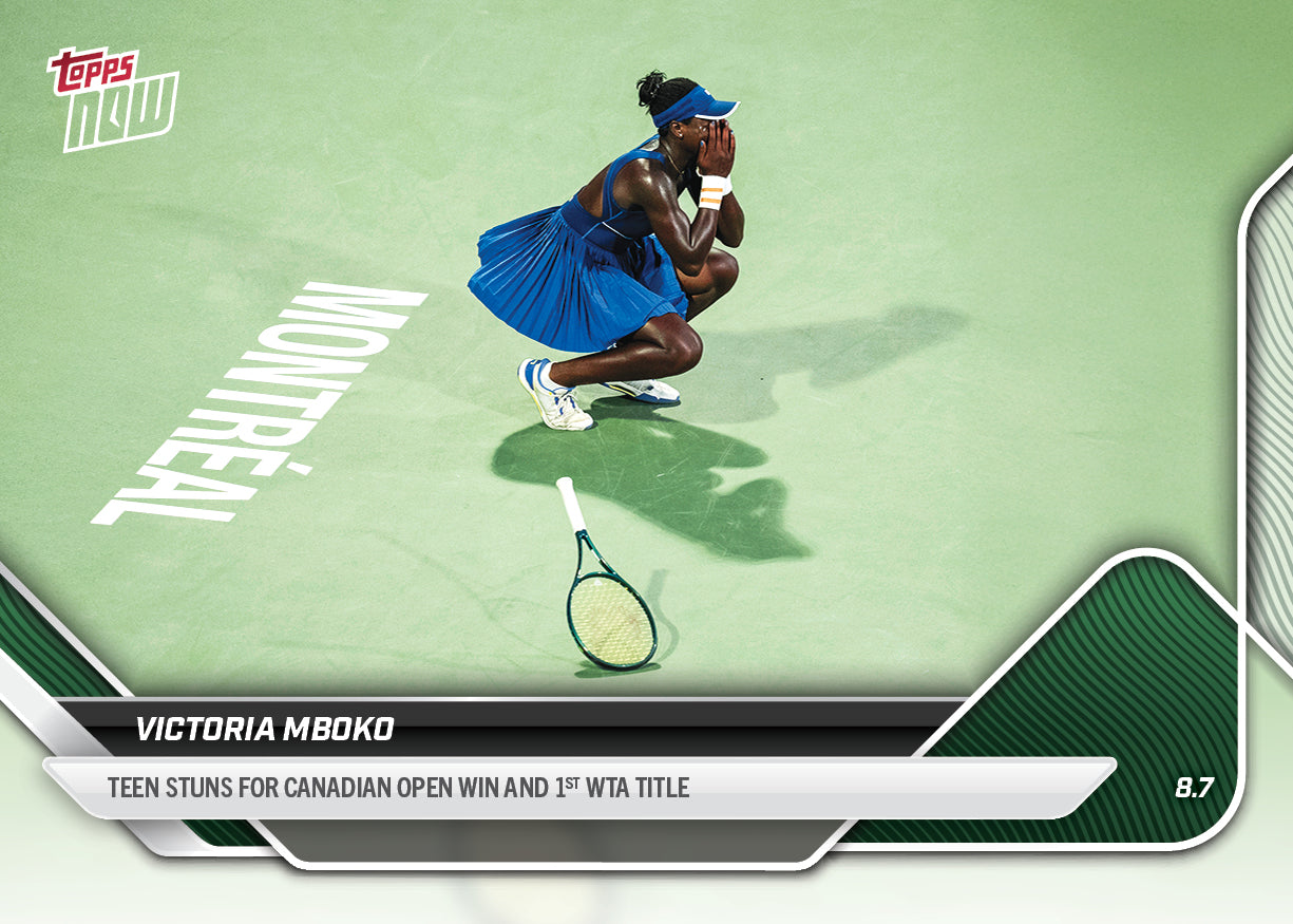 Victoria Mboko 2025 Tennis Topps NOW COVM image variation
