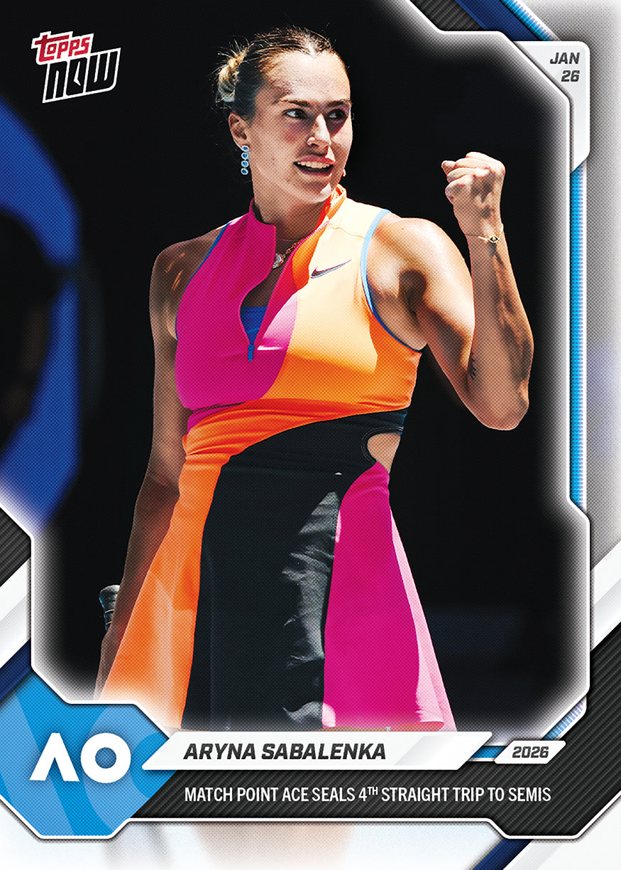 Aryna Sabalenka 2026 Tennis Topps NOW card 4