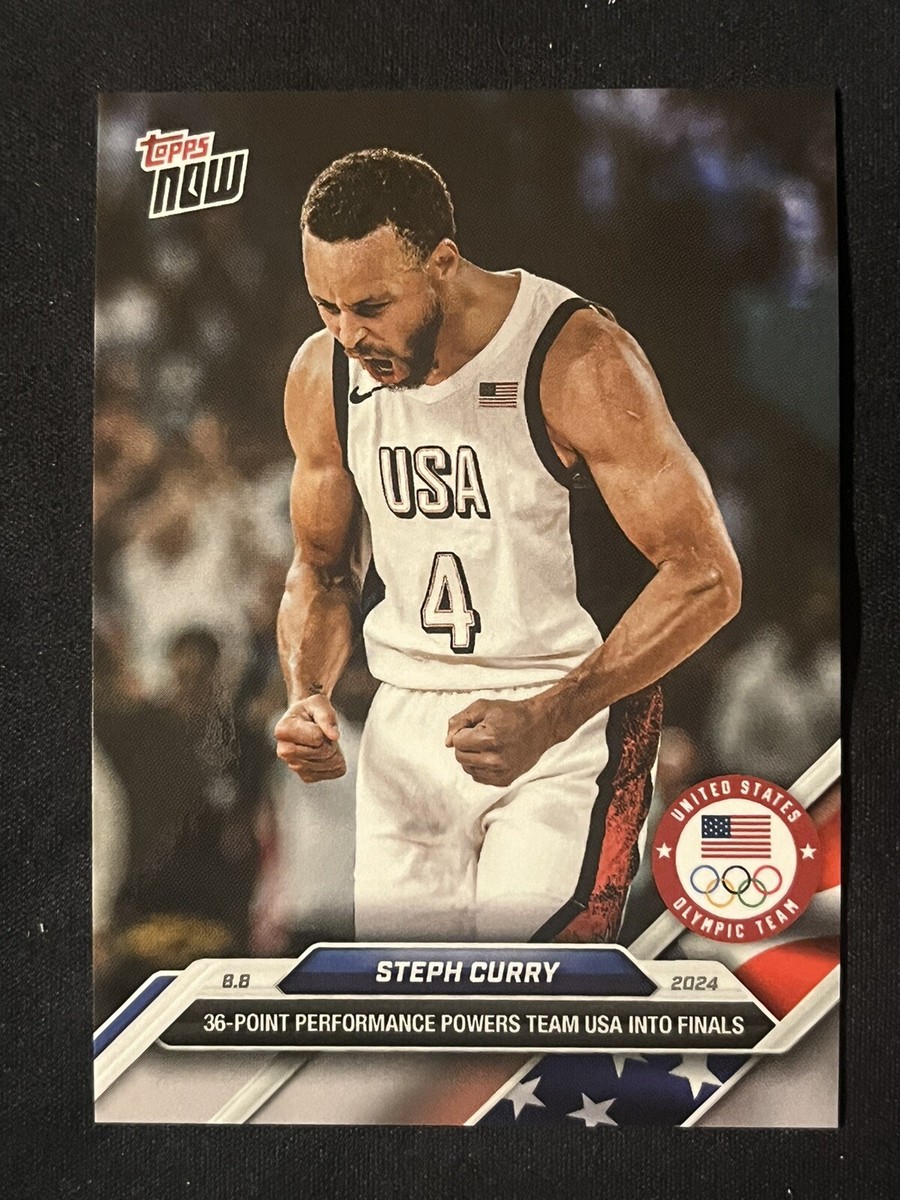 Stephen Curry 2024 Olympic Games Topps NOW card 22 after his 36-point semifinal