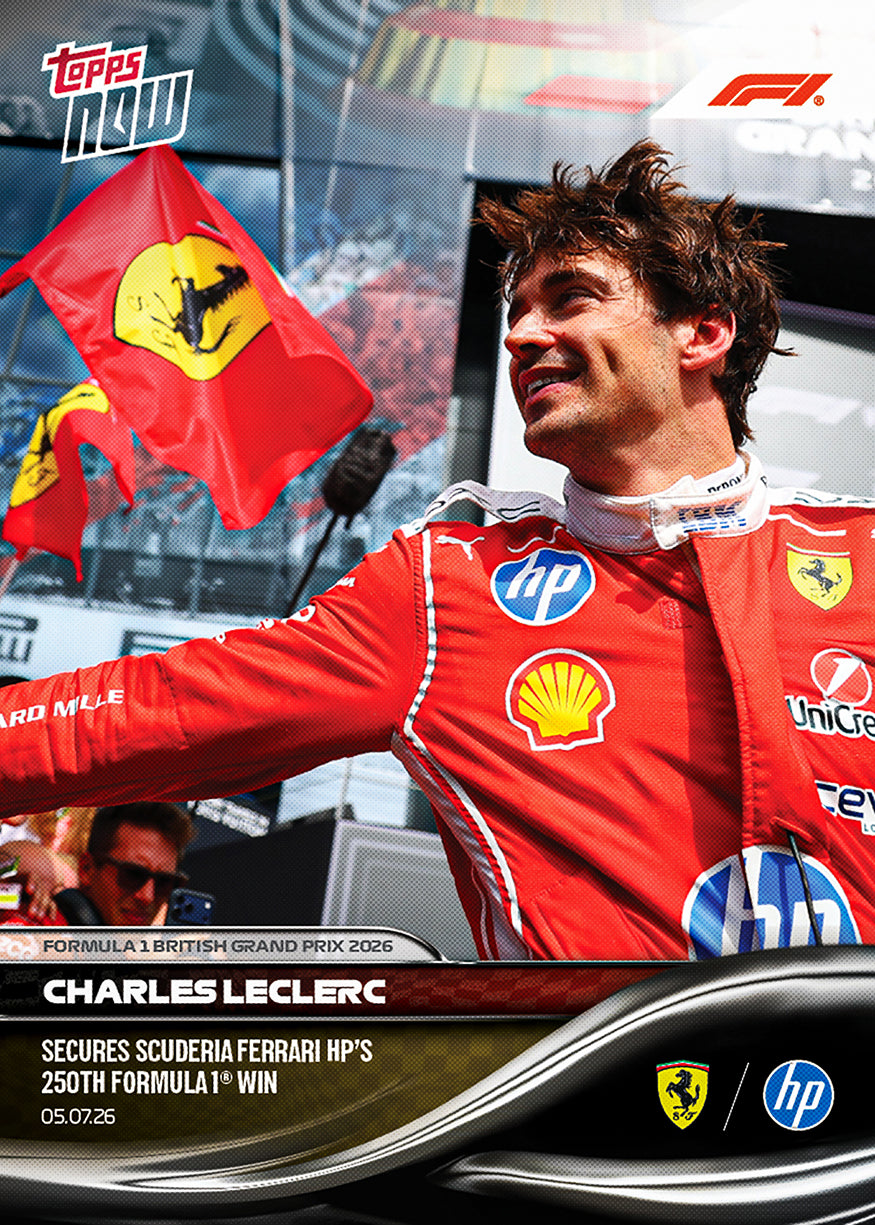 Charles Leclerc 2026 Formula 1 Topps NOW Ferrari 250th win card 44