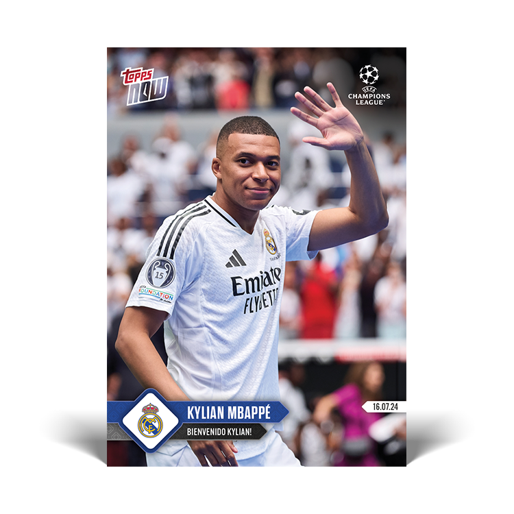 Kylian Mbappe 2024-25 UEFA Champions League Topps NOW card 141