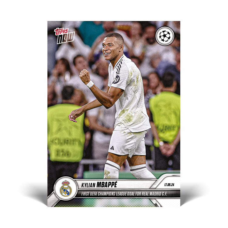 Kylian Mbappe UEFA Champions League Topps NOW card 5