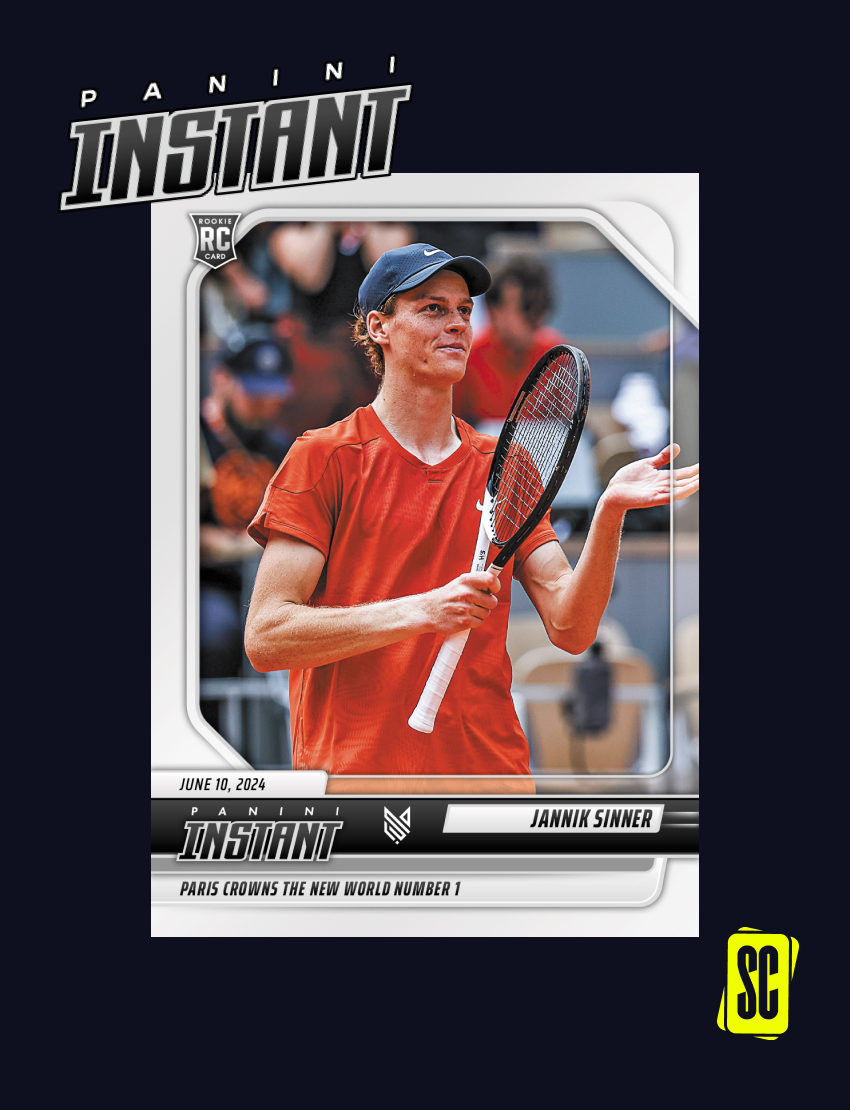 Jannik Sinner 2024 Panini Instant Tennis rookie card JS-1