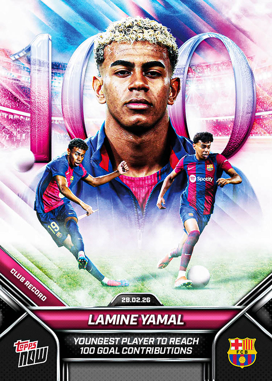 Lamine Yamal 2026 FC Barcelona Topps NOW card 5