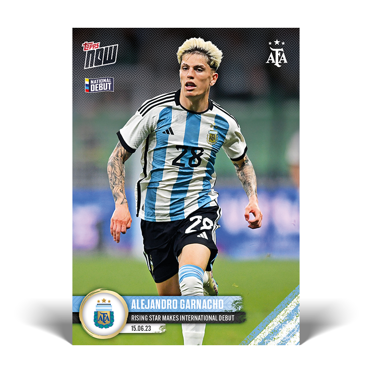 Alejandro Garnacho 2023 Argentina Topps NOW National Debut card 2
